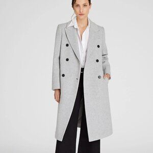 Club Monaco Gray Double-Breasted Coat